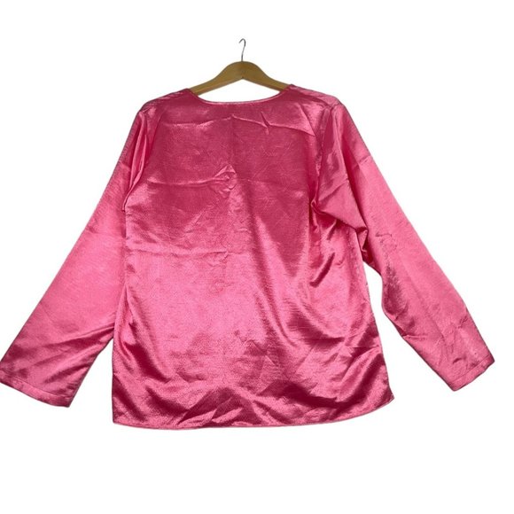 VIctorias Secret Vintage Gold Label Pajama Top size Medium Hot Pink - Picture 4 of 6